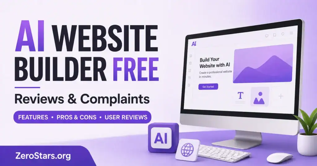 AI Website Builder Free reviews and complaints about features, pros and cons, and user experiences